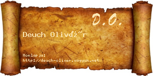 Deuch Olivér névjegykártya